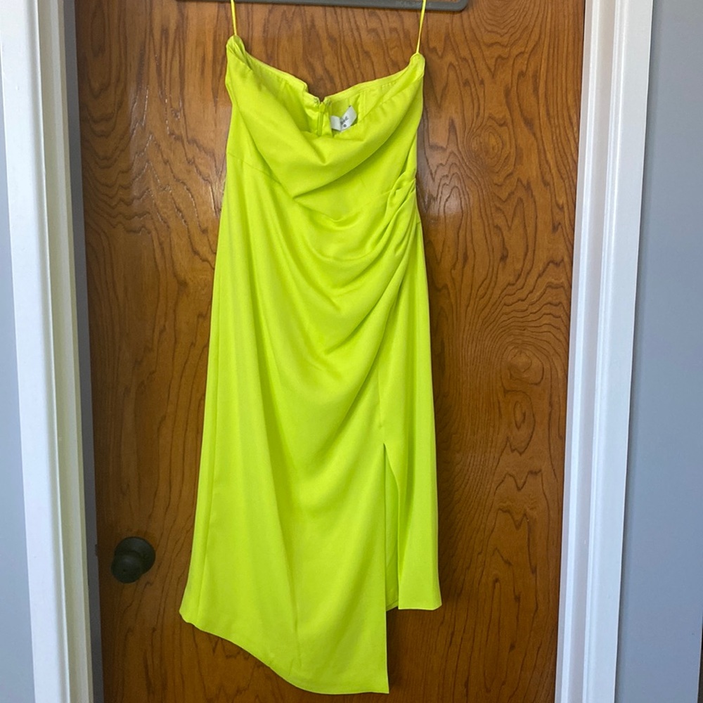 Cushnie for Target Neon Yellow Strapless Dress - NWT